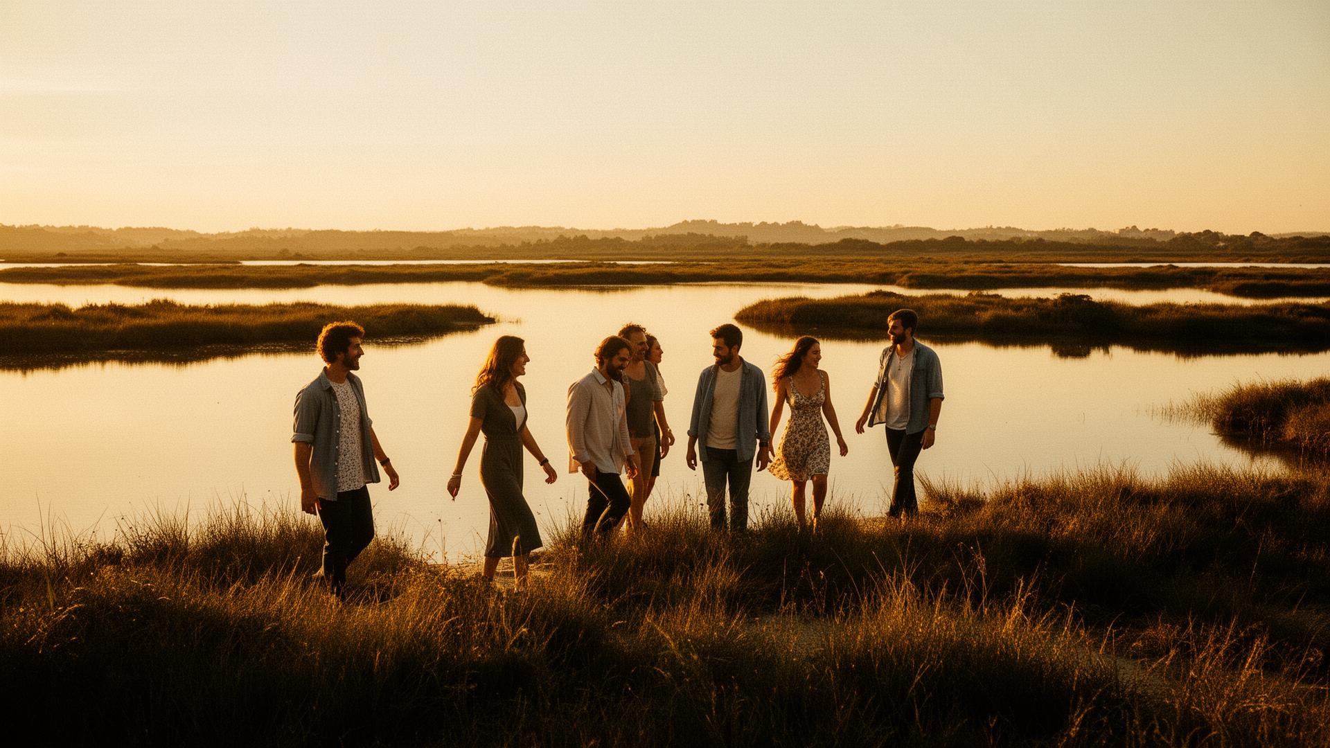 Private outdoor gathering at a curated venue along the Portuguese coast