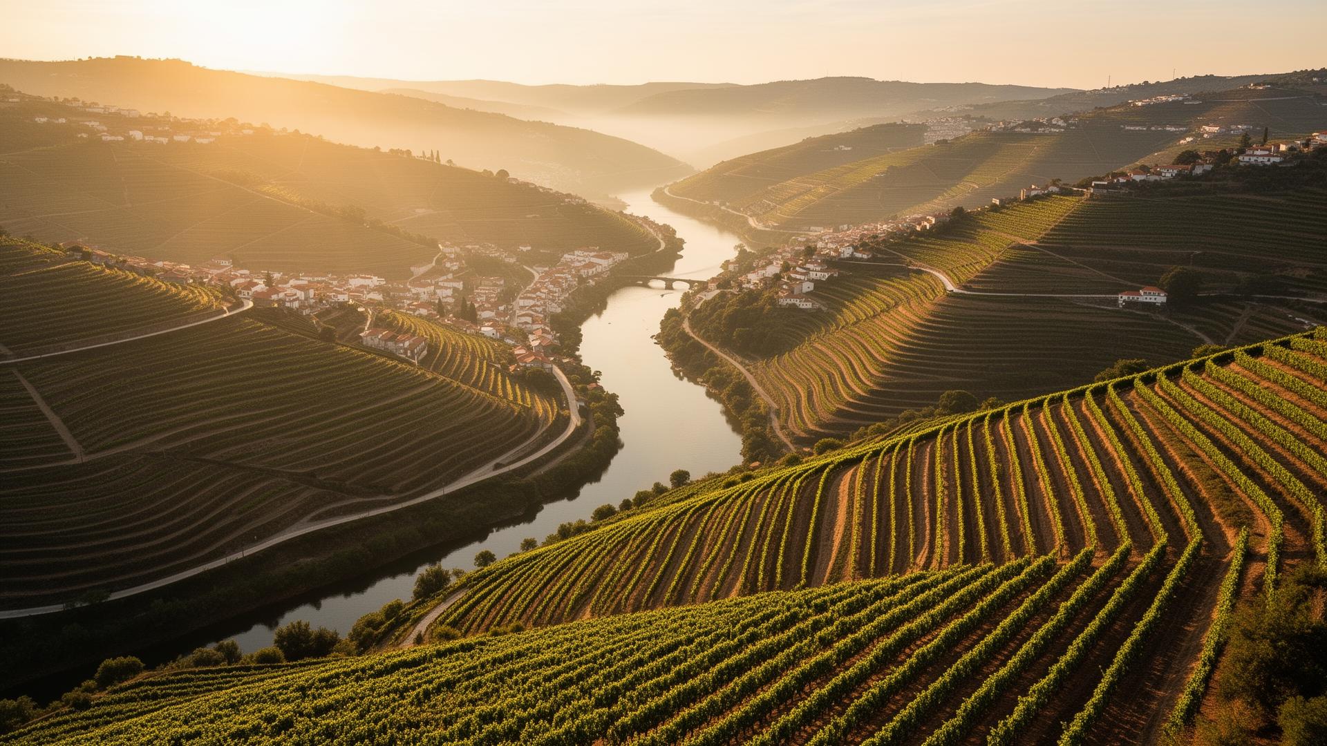 Douro Valley terraced vineyards